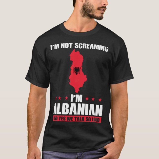 I'm not screaming I'm Albanian Albanian Pullover H (Front)