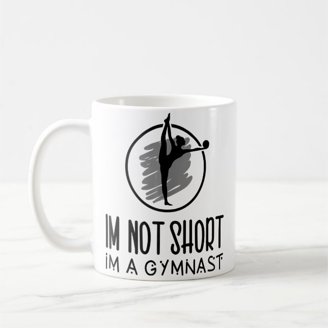 Im Not Short Im A Gymnast Cheerleading Coffee Mug (Left)