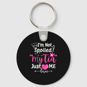 I'm Not Siled My Tia Just Loves Me Aunt Team Kids Key Ring