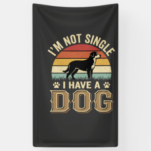 Im Not Single Dog Lover Vintage Banner