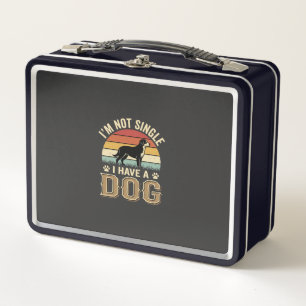 Im Not Single Dog Lover Vintage Metal Lunch Box