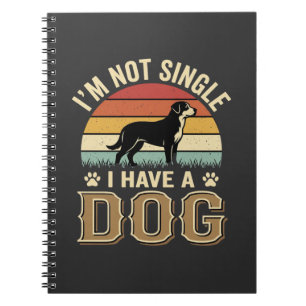 Im Not Single Dog Lover Vintage Notebook