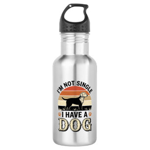 I'm Not Single I Have a Dog Vintage Shirt Design_1 532 Ml Water Bottle