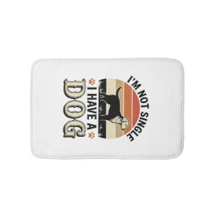 I'm Not Single I Have a Dog Vintage Shirt Design_1 Bath Mat