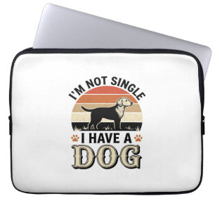 I'm Not Single I Have a Dog Vintage Shirt Design_1 Laptop Sleeve