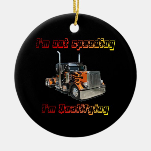 I'm Not Speeding Ceramic Tree Decoration (Front)