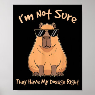 I'm Not Sure Dosage Right Capybara Poster