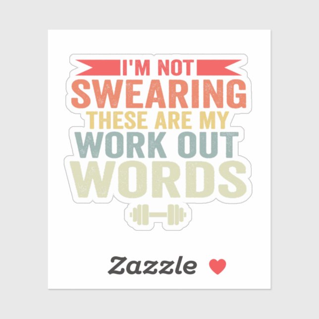 I'm Not Swearing These Are my Workout Words Gym (Sheet)
