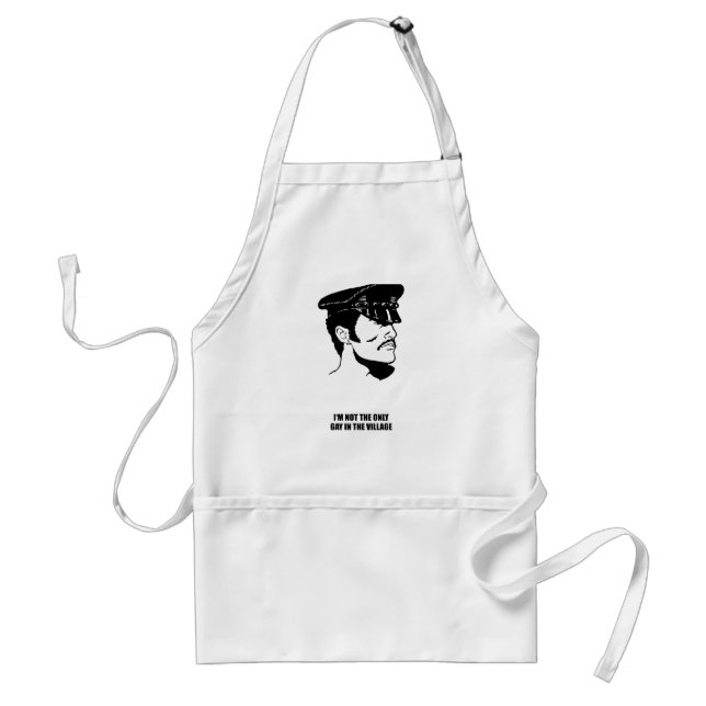 I'm not the only gay in the village standard apron (Front)