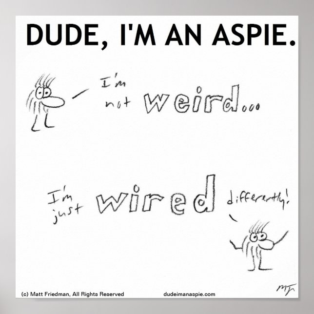 I'm Not Weird, I'm Just Wired DIfferently! Poster (Front)