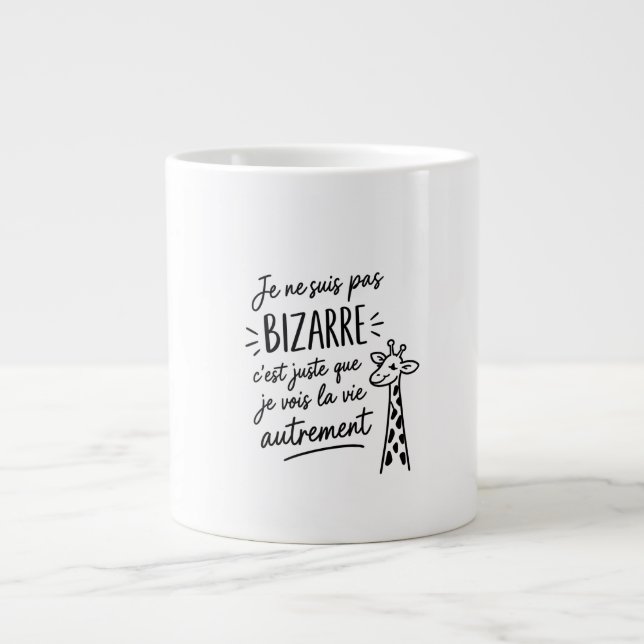 I'm not weird  large coffee mug (Front)