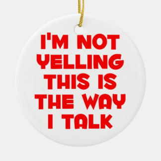 I'm not yelling ceramic tree decoration