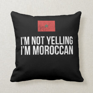 IM Not Yelling IM Moroccan Morocco Flag Cushion