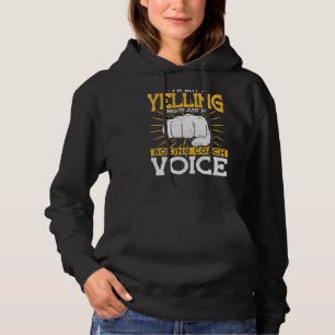 Im Not Yelling My Boxing Coach Voice Boxing Coach Hoodie