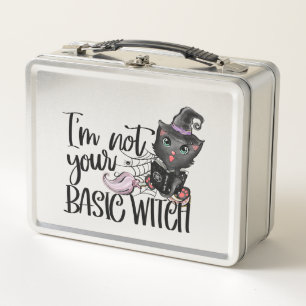 I'm Not Your Basic Witch – Black Cat Metal Lunch Box