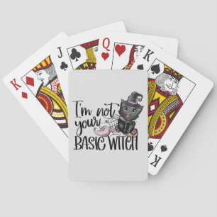 I'm Not Your Basic Witch – Black Cat Playing Cards