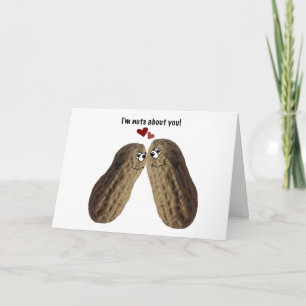 "I'm nuts about you!" peanut valentine card