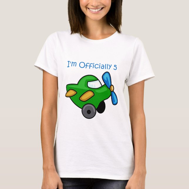 I'm Officially 5, Jet Plane T-Shirt (Front)