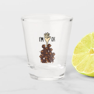 I'm Ok Funny Dachshund Dog Pet Owner Shot Glass