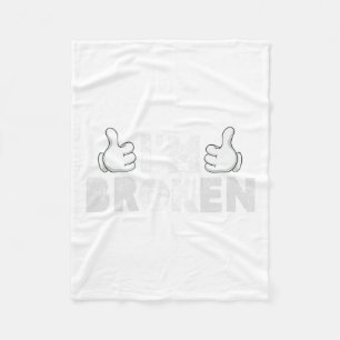 I'm Ok I'm Broken Suicide Prevention Mental Health Fleece Blanket