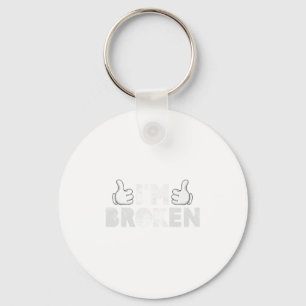 I'm Ok I'm Broken Suicide Prevention Mental Health Key Ring
