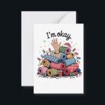 I'm Okay Funny Quilting Christmas Lovers Card<br><div class="desc">Im Oky Quilt,  Quilting Humour Christmas,  Quilter Inside Joke,  Festive Sewing Meme,  Crafty Holiday Shirt,  Funny Quilt Block,  OKY Quilt Lover,  Cosy Christmas Craft,  Quilting Community Gift,  Holiday Maker Humour</div>