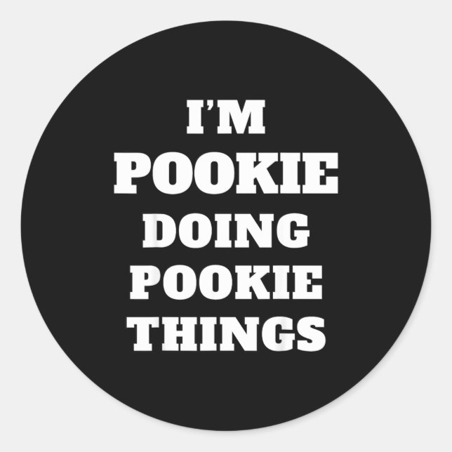 I'm Okie Doing Okie Things Aesthetic Slang Viral G Classic Round Sticker (Front)