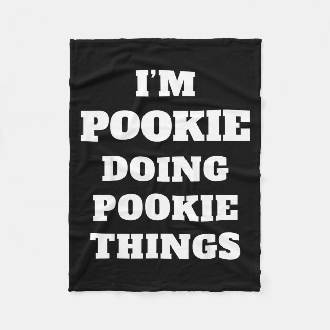I'm Okie Doing Okie Things Aesthetic Slang Viral G Fleece Blanket (Front)