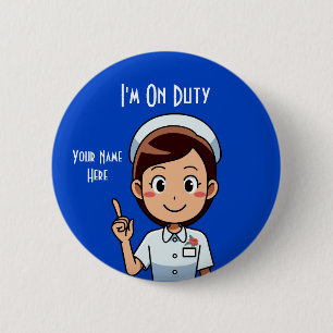 I'm On Duty Standard, 2¼ Inch Round Button