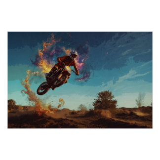 I'm On Fire - Motocross Rider Poster