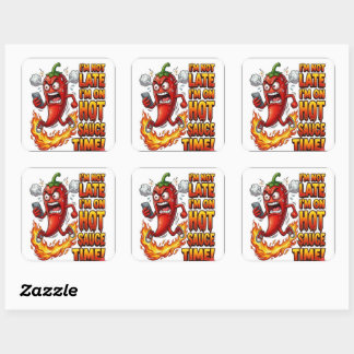 I'm On Hot Sauce Time Funny Sticker | Spicy Chilli