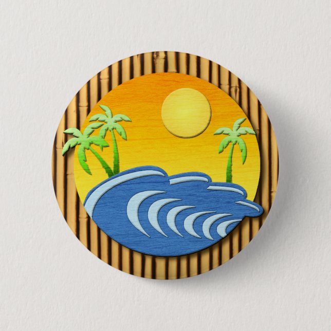 I'm On Island Time 6 Cm Round Badge (Front)