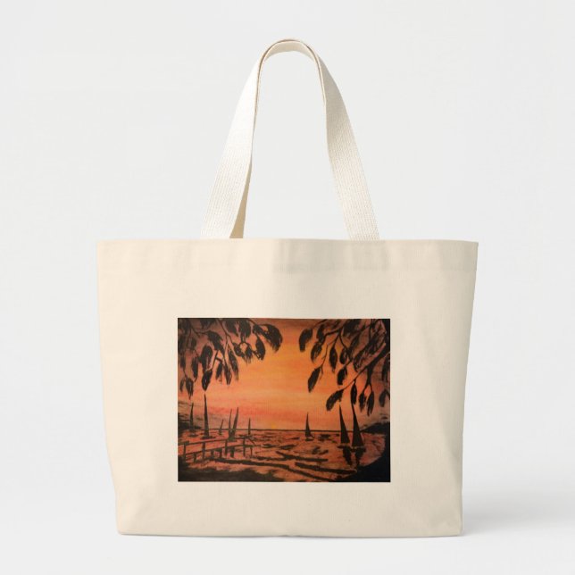 I'm on Island Time Large Tote Bag (Front)