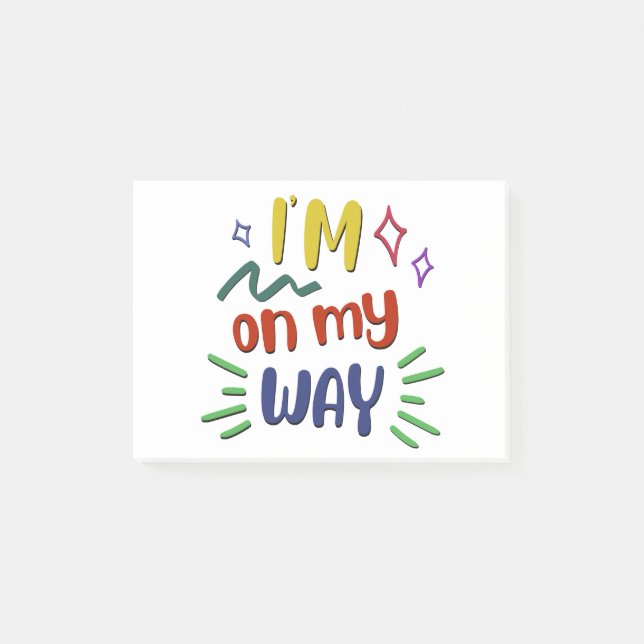 Im On My Way Post-it Notes (Front)