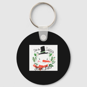 Im On Santas Good List Snowman Toddler Key Ring