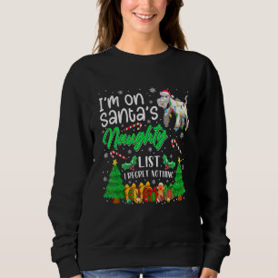 I'm On Santa's Naughty Cute Schnauzer Dog  Xmas Sweatshirt