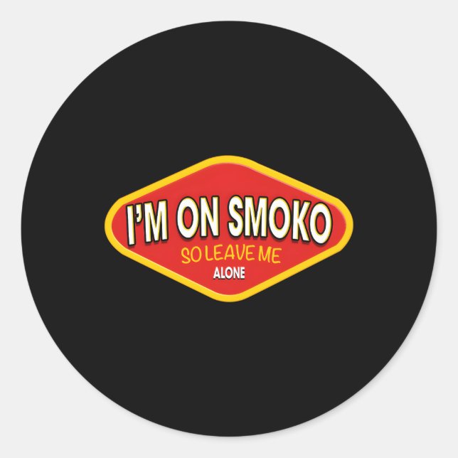 I'M On Smoko Australia The C Straya Aussie Punk Classic Round Sticker (Front)