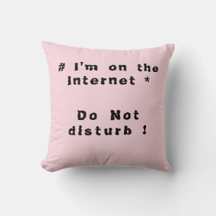 I'm on the Internet. Do not disturb! Cushion