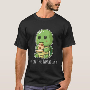 I'M On The Ninja Diet Funny Turtle Eating Pizza Ne T-Shirt