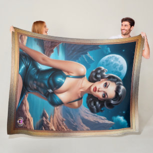 I'm On Vacation AI Concept Art by Xzendor7 Fleece Blanket