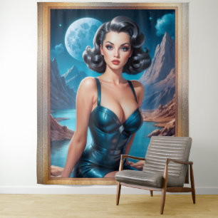 I'm On Vacation AI Concept Art by Xzendor7 Tapestry