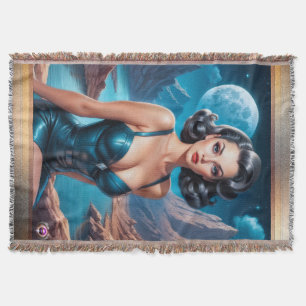 I'm On Vacation AI Concept Art by Xzendor7 Throw Blanket