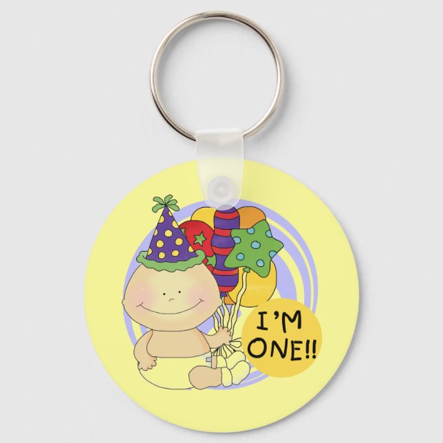I'm ONE Birthday Tshirts and Gifts Key Ring (Front)