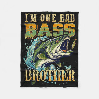 I'm One Byd Byss Brother Byss Fishing Gift For Fis Fleece Blanket