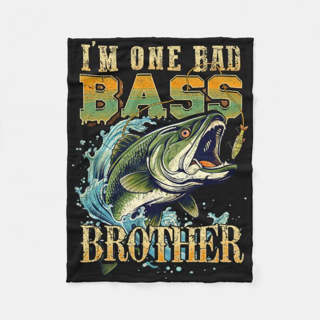 I'm One Byd Byss Brother Byss Fishing Gift For Fis Fleece Blanket (Front)