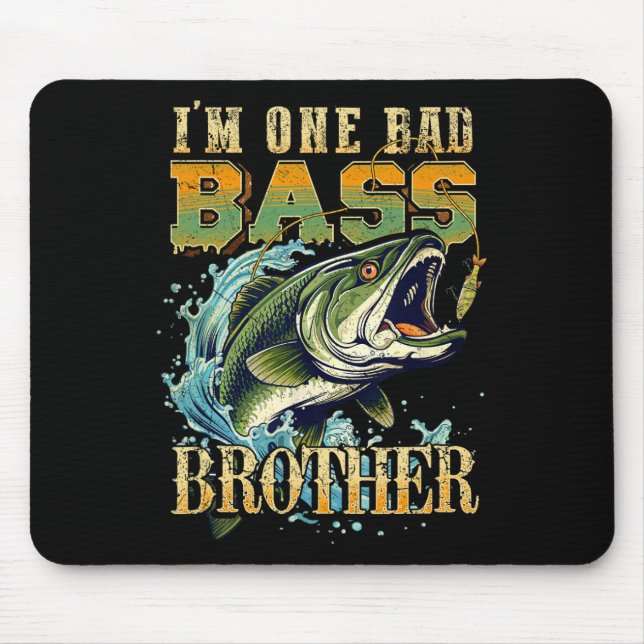 I'm One Byd Byss Brother Byss Fishing Gift For Fis Mouse Mat (Front)