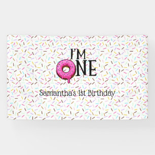 I'M One Doughnut 1st Birthday Banner