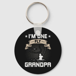 I'm One Fly Grandpa Fly Fishing Grandpa  Key Ring