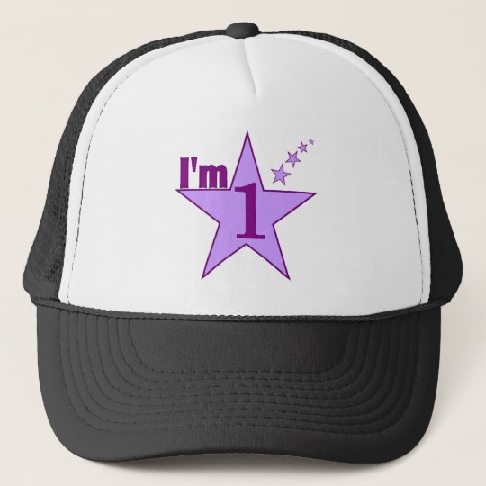 I M One Girl 1st Birthday Party Trucker Hat Zazzle Co Uk