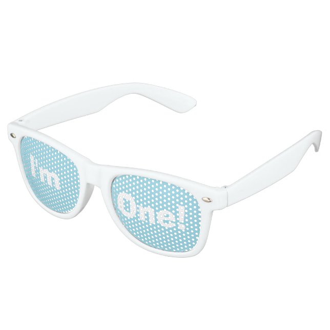 "I'm One!" Party Shades (blue) (Angled)